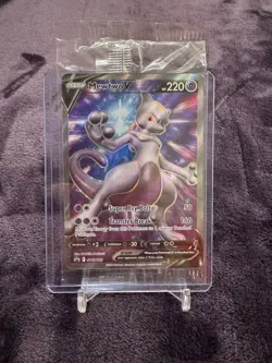 Pokemon TCG Mewtwo v SWSH229 Ultra Rare Black Star Promo Card *SEALED* - Image 1