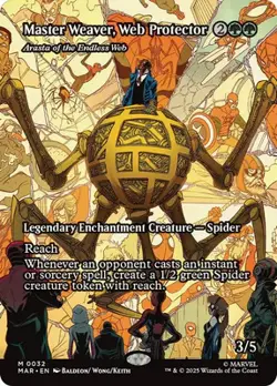 MTG - Arasta of the Endless Web - Borderless - Marvels Spiderman - Non Foil NM - Image 1