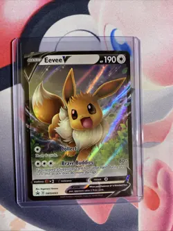 Pokemon TCG Eevee V Black Star Promo SWSH065 Holo Full Art English Rare - Image 3
