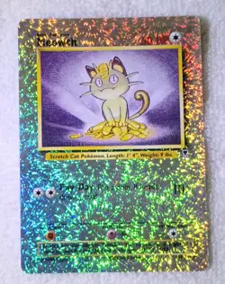 2002 Pokemon Legendary Collection Reverse Holo Meowth - Image 1
