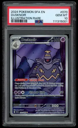 Dusknoir 070/064 - Pokemon Shrouded Fable Illustration Rare PSA 10 Pokemon TCG - Image 1