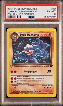 Pokemon PSA 6 Dark Machamp #10 Holo Team Rocket 2001 Italiano - Image 2