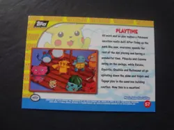 1999 Topps Pokemon the First Movie Playtime Silver Sandpaper Foil #57 Black Logo - Image 2