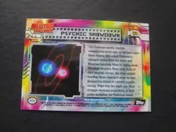 1999 Topps Pokemon First Movie Psychic Showdown Silver Sandpaper Foil #33 Black - Image 2