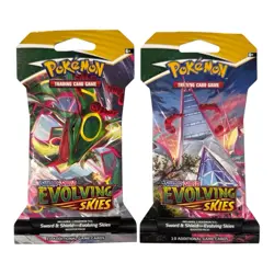 Pokemon TCG 2x SWSH Evolving Skies Sleeved Booster Packs Rayquaza Art NEW SEALED 820650808784 - Image 1