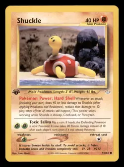 Shuckle 51/64 1st Edition Neo Revelation 2001 Pokemon - Image 1