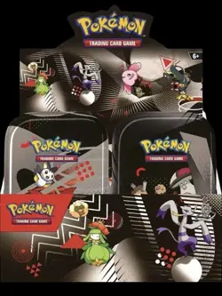Pokemon TCG Black Bolt And White Flare Unova Mini Tin Set of 8 with Display Box! - Image 1