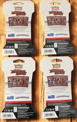 Pokemon Destined Rivals SLEEVED Packs Set of 4 Full Art Set - Image 2