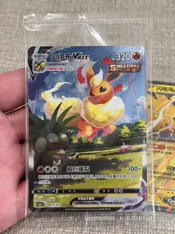 Pokemon TCG Chinese 2 Card Zapdos EX Promo Guangzhou & Flareon VMAX Sealed NM - Image 2