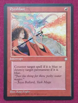 Magic The Gathering ICE AGE PYROBLAST red card MTG - Image 1