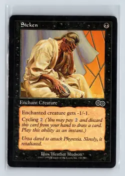 SICKEN - MTG Magic the Gathering Card - Urza's Saga - Common - Image 1
