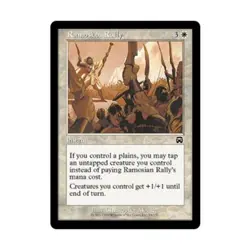 WOTC MtG Mercadian Masques Ramosian Rally (C) (Foil) EX - Image 1