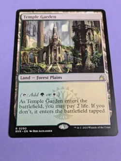 MTG Magic: Ravnica Remastered: Temple Garden #0290 Rare - NM - Image 1