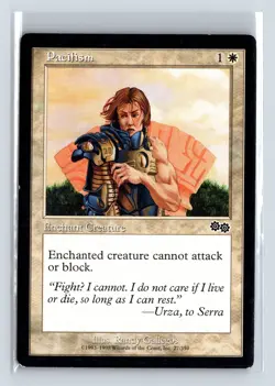 PACIFISM - MTG Magic the Gathering Card - Urza's Saga - Common - Image 1