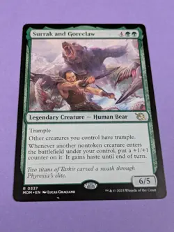 MTG Magic: March of the Machine: Surrak and Goreclaw #0337 Rare - NM - Image 1