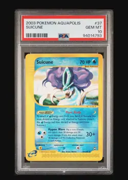 PSA 10 Suicune 37/147 Aquapolis 2003 Non Holo Rare Pokemon Card - Image 2