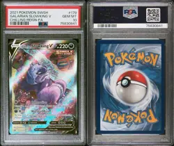 PSA 10 GALARIAN SLOWKING V 2021 POKEMON SWORD & SHIELD CHILLING REIGN FULL ART - Image 5