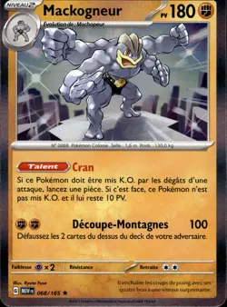 Carte Pokemon MACKOGNEUR 068/165 HOLO EV3.5 Ecarlate et Violet MEW 151 FR NEUF - Image 1