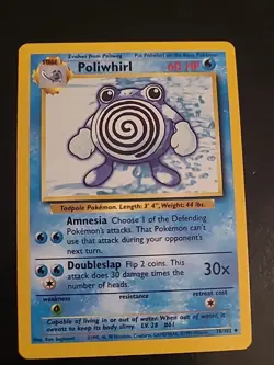 Poliwhirl 38/102 Base Set Unlimited - Uncommon Pokemon WOTC Vintage NM/LP - Image 1
