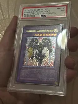Yugioh GERMAN Elemental Hero Shining Flare Wingman EEN-DE036 Ultimate 1st PSA 7 - Image 4