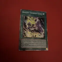 Yugioh! Radiant Typhoon Chant DOOD-EN061 STARLIGHT RARE in hand - Image 1