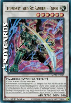 LEGENDARY LORD SIX SAMURAI - ENISHI • Ultra R SP • MP25 EN247 • 1Ed • Yugioh! - Image 1