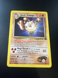 Brock’s Primeape 35/132 Gym Challenge Unlimited 2000 Pokemon Card Uncommon NM - Image 1