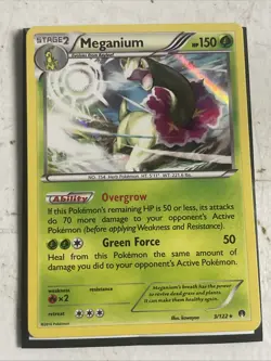 Meganium 3/122 Holo - Pokemon XY Breakpoint Card Holo Rare Mp - Image 1