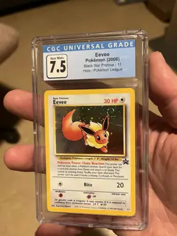 Pokemon Eevee TCG Black Star Holo Card 11 Promo CGC 7.5 Near Mint 🌀SWIRL🌀 - Image 1