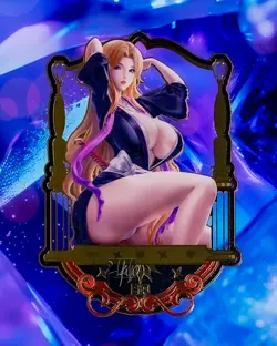 Rangiku Matsumo Bleach Goddess Story Waifu Gold Metal Card SP Serial #/200 Anime - Image 1