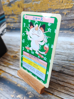 Meowth - Vtg 1995 TOPSUN Pokemon Carddass Card - BLUE BACK - MP/HP - Image 2