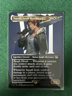 Squall Seed Mercenary Borderless Card Magic the Gathering Final Fantasy - Image 1
