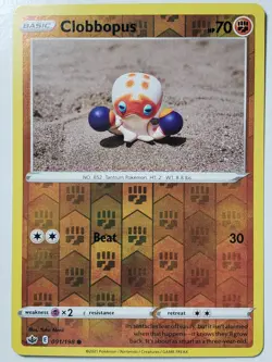 REVERSE HOLO Clobbopus 091/198 VLP - Yuka Morii Clay Chilling Reign Pokemon Card - Image 1