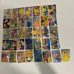 Pokemon Vintage Pocket Monsters Vending HOLO Prism Sticker (36 Cards) Pikachu - Image 1