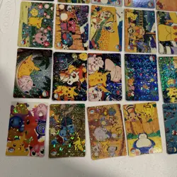 Pokemon Vintage Pocket Monsters Vending HOLO Prism Sticker (36 Cards) Pikachu - Image 2