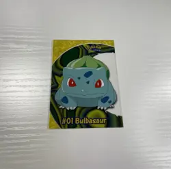 Vintage Topps Bulbasaur #01 Clear PC2 2000 TV Nintendo Animation Edition Card - Image 1
