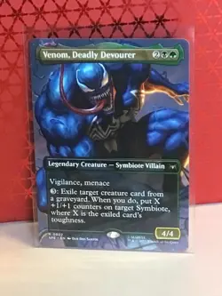 Venom Deadly Devourer #22 Borderless - MTG Spider-Man - NP - Image 1