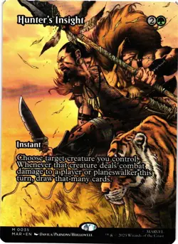 MAGIC MTG MARVEL SPIDER-MAN 0035 M HUNTER'S INSIGHT BORDERLESS - Image 1