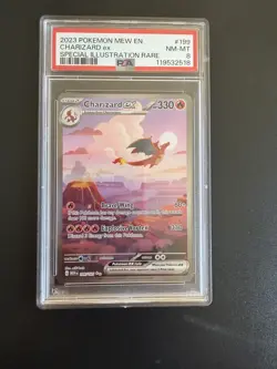 PSA 8 NM-MT Charizard EX 199/165 2023 151 Graded Pokemon Card - Image 1