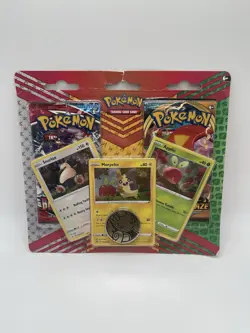 *NEW*Morpeko, Snorlax, Applin Pokemon Promo 2 Pack Blister w/coin Factory Sealed 820650809842 - Image 1