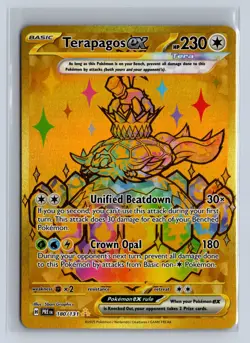 2025 Pokemon Scarlet & Violet Stellar Crown Terapagos EX #180/131 - Image 1