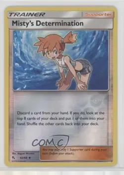 Misty's Determination Reverse Foil Pokemon Sun & Moon Hidden Fates #62 - Image 1