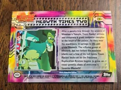 Topps Pokemon Mewtwo Strikes Back 23 Meowth Times Two EMBOSSED FOIL HOLO TEXTURE - Image 2
