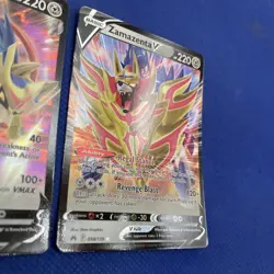 Pokemon TCG Zacian V Crown Zenith 095/159 & Zamazenta V 098/159 Holo Ultra Rare - Image 3