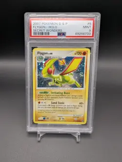2007 POKEMON DIAMOND & PEARL SECRET WONDERS #5 FLYGON-HOLO PSA 9 - Image 1