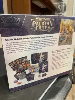 Pokemon Scarlet Violet Paldean Fates Elite Trainer Box Small Tear On Side NEW - Image 3