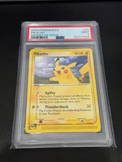 PSA 9 MINT ~ 2004 POKEMON EX TEAM MAGMA VS TEAM AQUA | PIKACHU #43 - Image 1