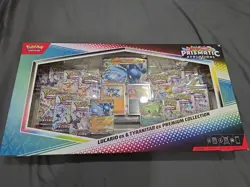 Pokemon TCG Lucario and Tyranitar Prismatic Evolutions Premium Collection Box - Image 1