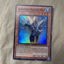 Yugioh Super Rare Elemental Hero Ice Edge STOR-EN098 LP Unlimited - Image 1