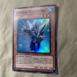 Yugioh Super Rare Elemental Hero Ice Edge STOR-EN098 LP Unlimited - Image 2